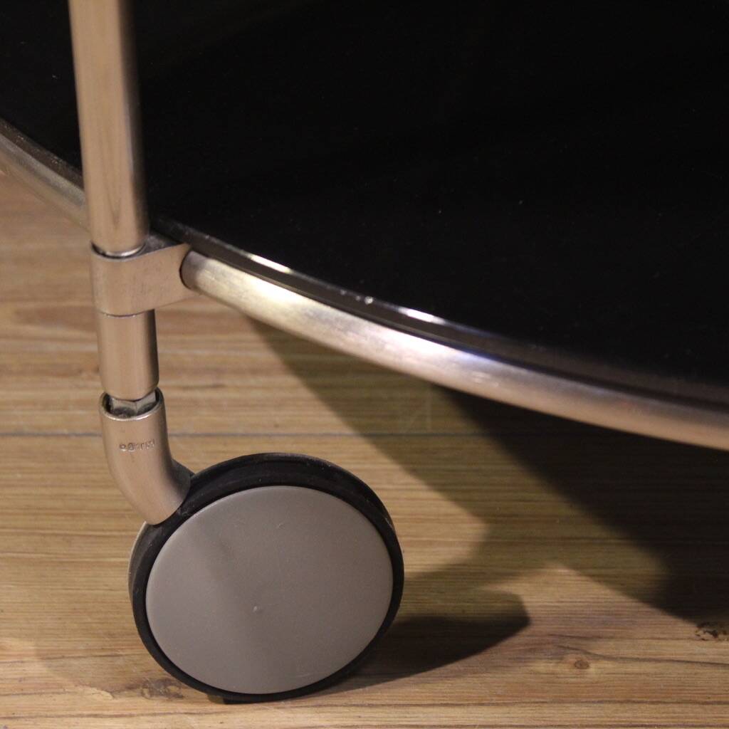 1980s coffee table on casters