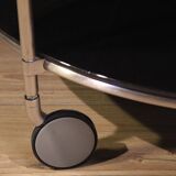 1980s coffee table on casters