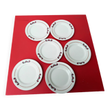 6 flat plates salty iron earth