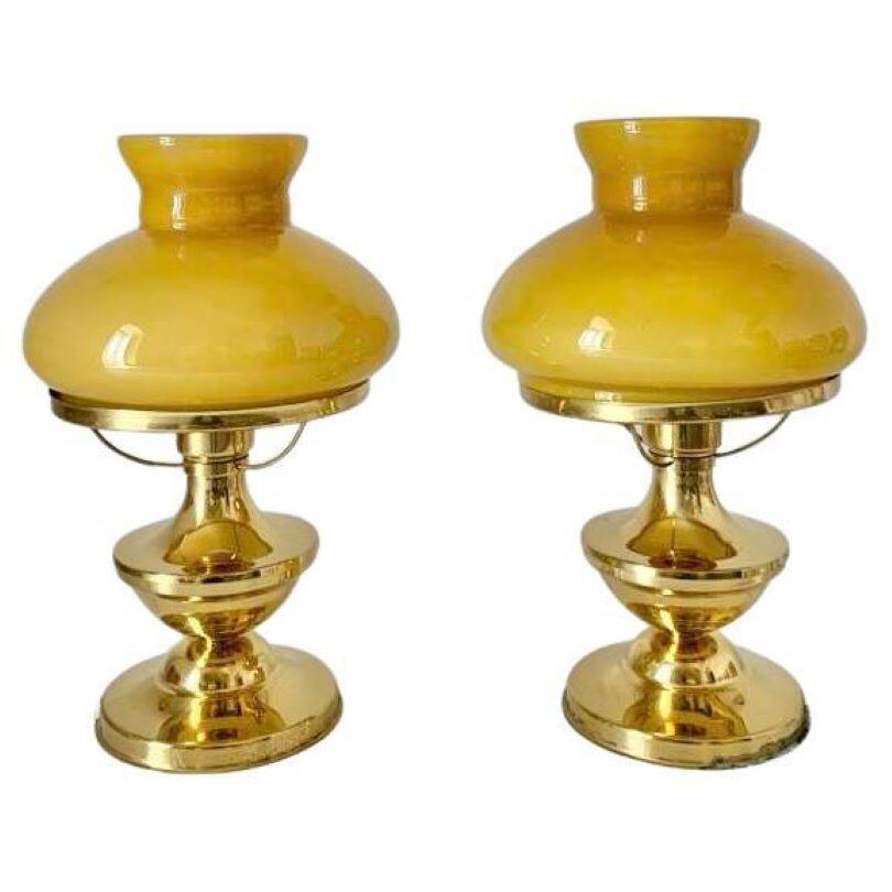 Art deco table lamps, Italy 1930s, set of two