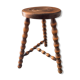 Vintage wooden tripod stool