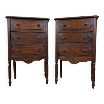 Pair Of Small Louis XVI Style Lady's Commodes