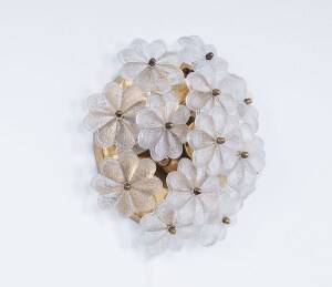 Lampe fleur en cristal Ernst Palme, années 1970