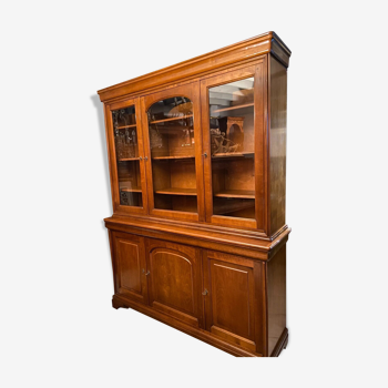 Buffet 2 bodies in cherry wood style Louis -Philippe
