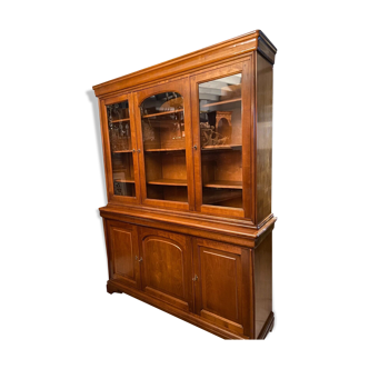 Buffet 2 bodies in cherry wood style Louis -Philippe