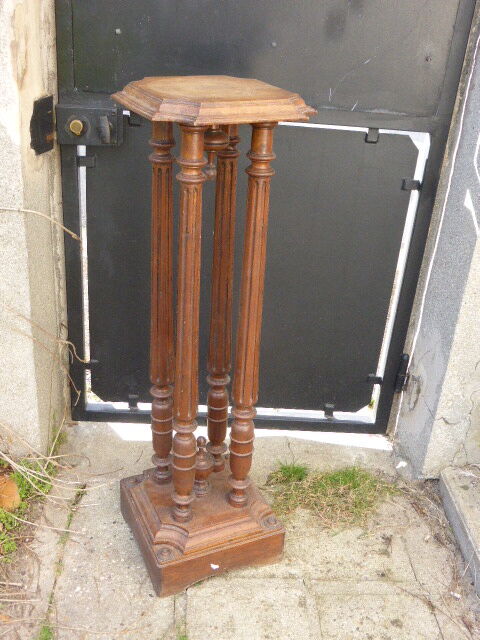 Old wooden saddle, 4 columns, chiseled,
