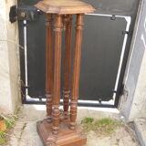 Old wooden saddle, 4 columns, chiseled,