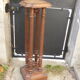 Old wooden saddle, 4 columns, chiseled,