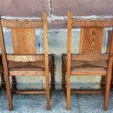 4 chaises basque en chêne