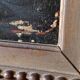 Vintage French oil painting on board, bouquet of lilacs