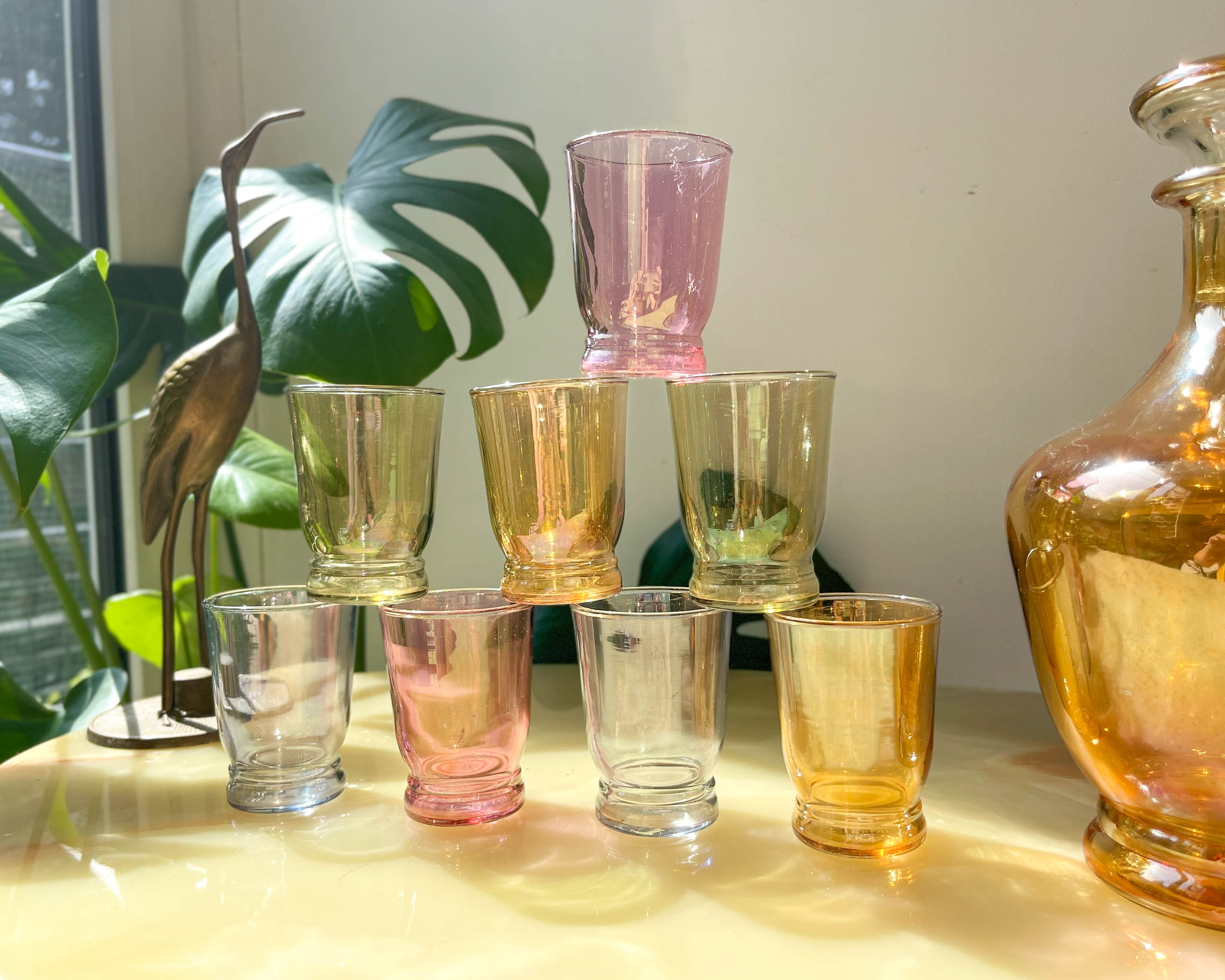 Aperitif service, cooked wine, port or liqueur Verrerie de Monaco