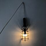 Wooden garage lamp from the 50s