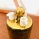 Teakwood and Sisal Cascading Lamp by Temde