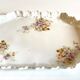 Old tray in floral pattern biscuit