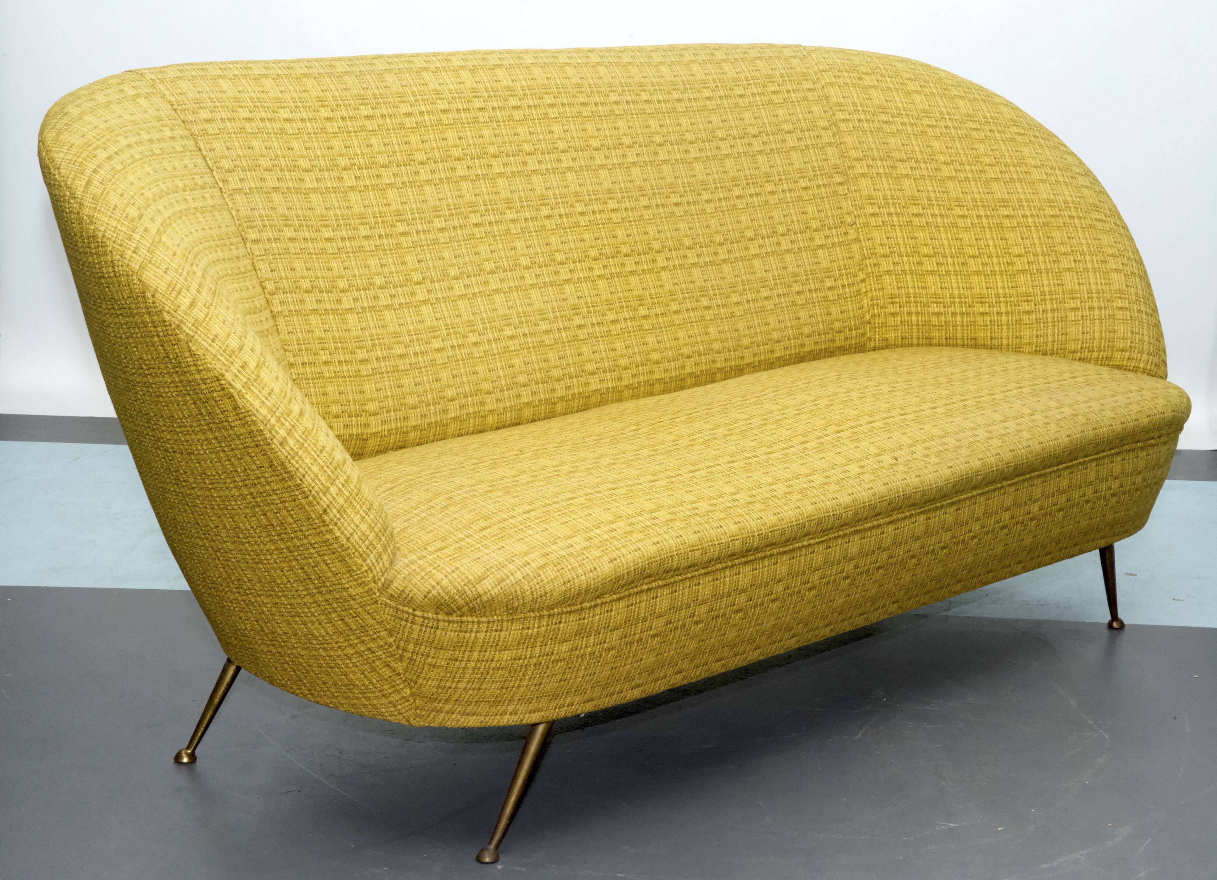 Two-Seater Sofa in the Style of Ico Parisi, Italy, 1950s