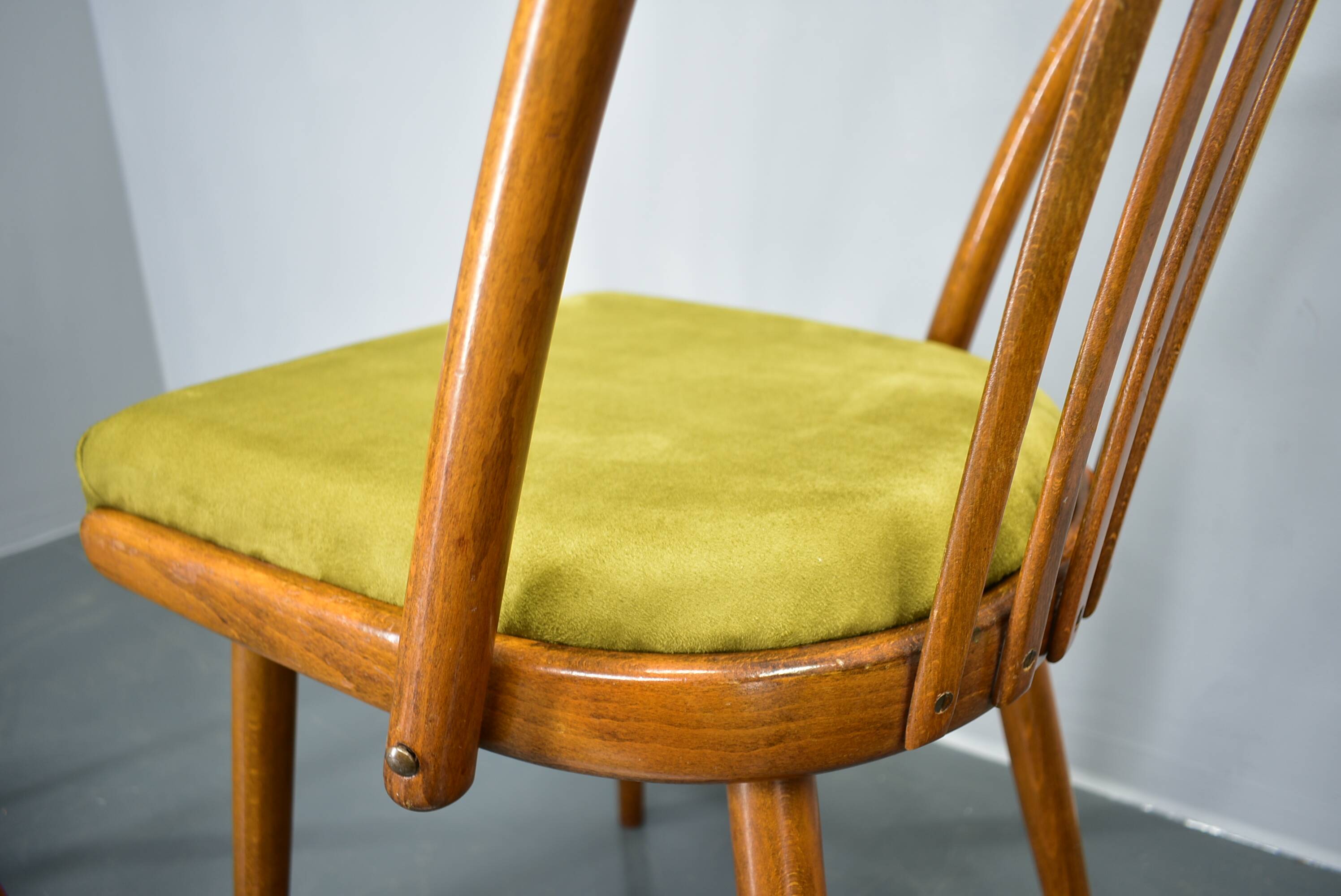 1960s Antonin Suman beech dining chairs, set of 4