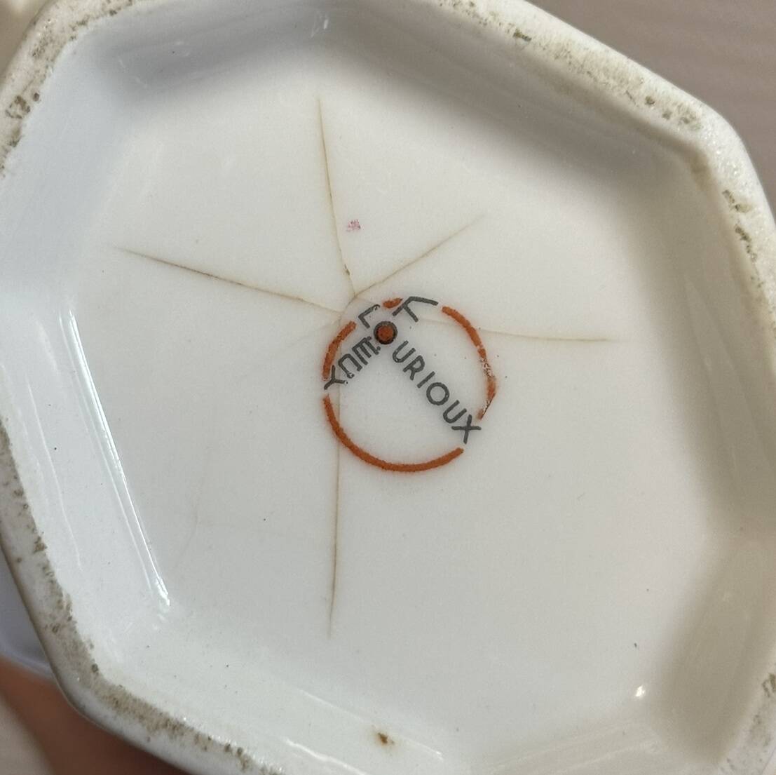 Lourioux-Foecy: 15-piece Art Deco style porcelain coffee service