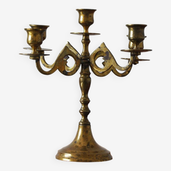 Vintage Swedish Brass Candleholder from Scandia Massing, 1950s