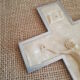 Crucifix en aluminium vintage