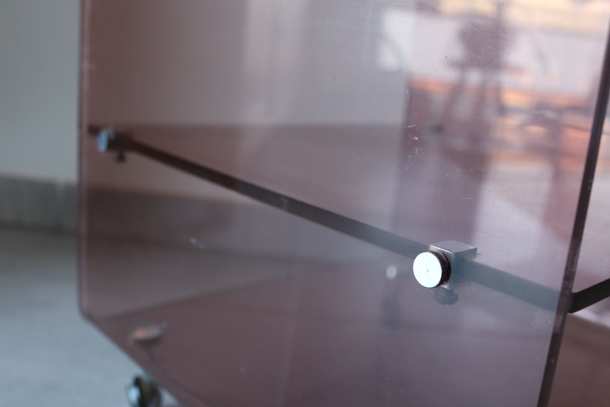 Vintage plexiglass bedside table