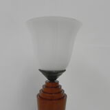 ART DECO TABLE LAMP, DESK LAMP WITH GLASS SHADE