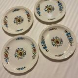 Set of 4 Digoin Sarreguemines Plates