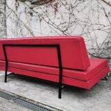 Red leatherette sofa, 1970s
