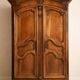 Dauphinoise wardrobe in Louis XV style in walnut, storage sideboard H:2.20m