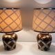 Important pair of ceramic lamps. French work.