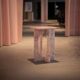 Table d'appoint en marbre rose "BOND"