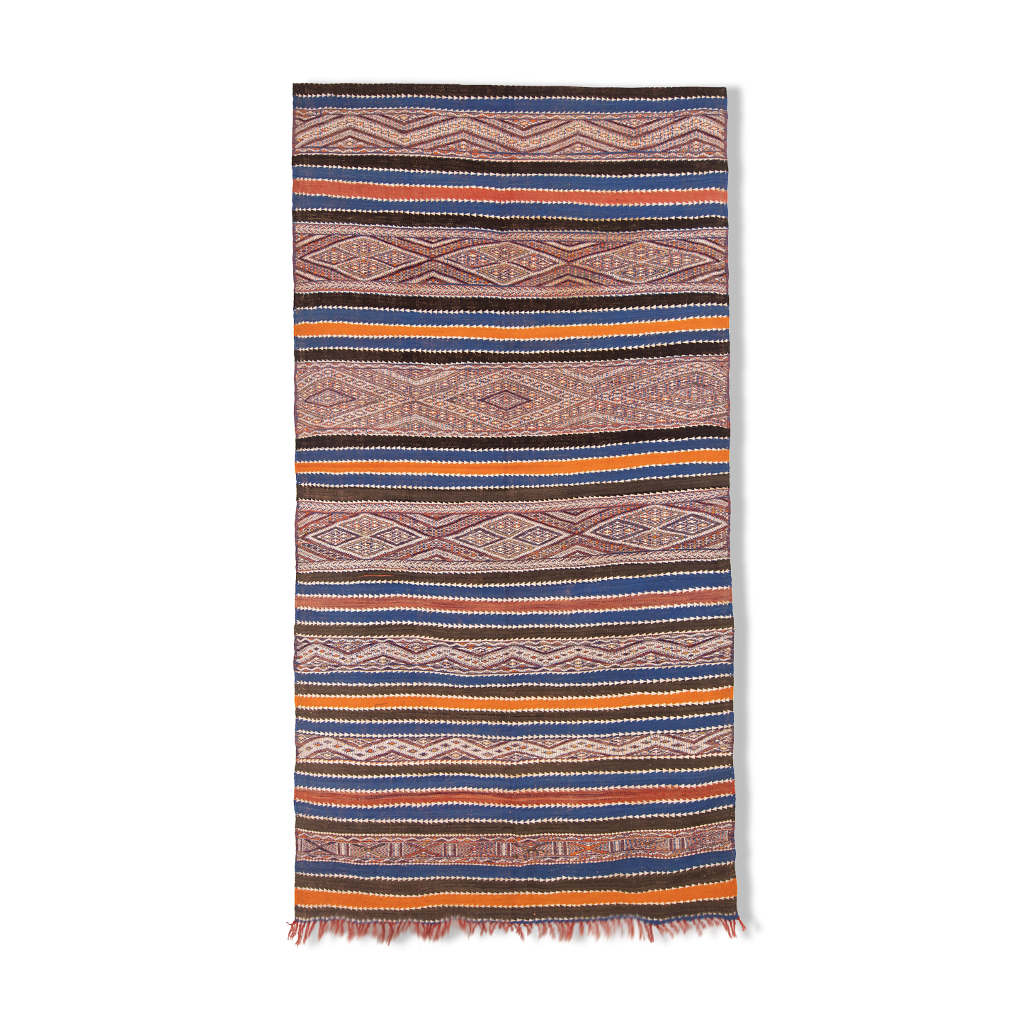 Kilim berbere vintage blue 350 x 145 cm
