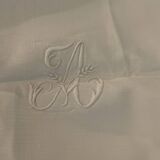 Old sheet .embroidered.monogram .CA