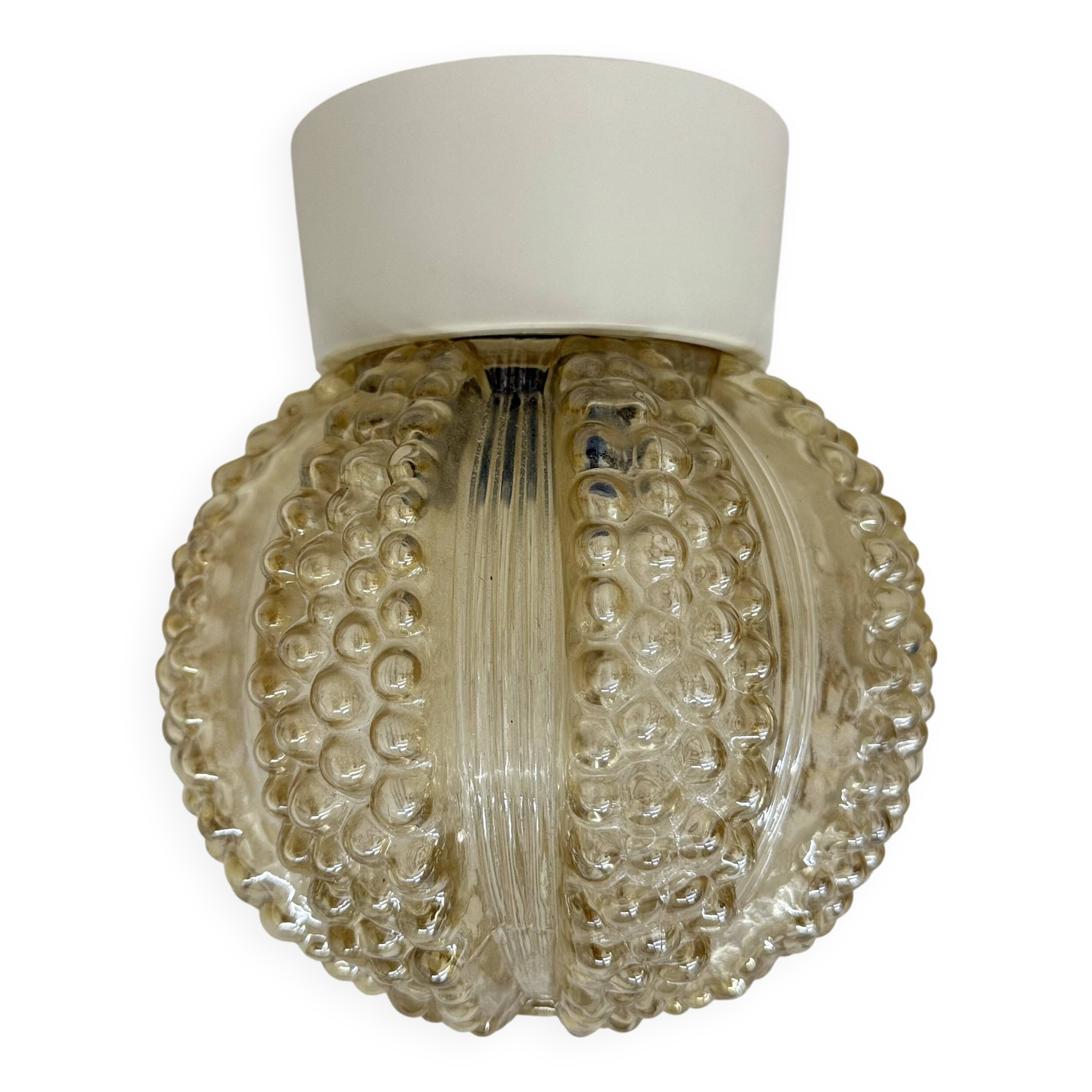 Vintage glass bubble ceiling lamp , 1970s