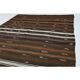 1970s vintage Turkish Oushak handmade wool cotton brown runner rug 170x317