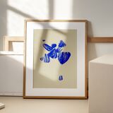 Abstract blue giclee print, 50x70cm