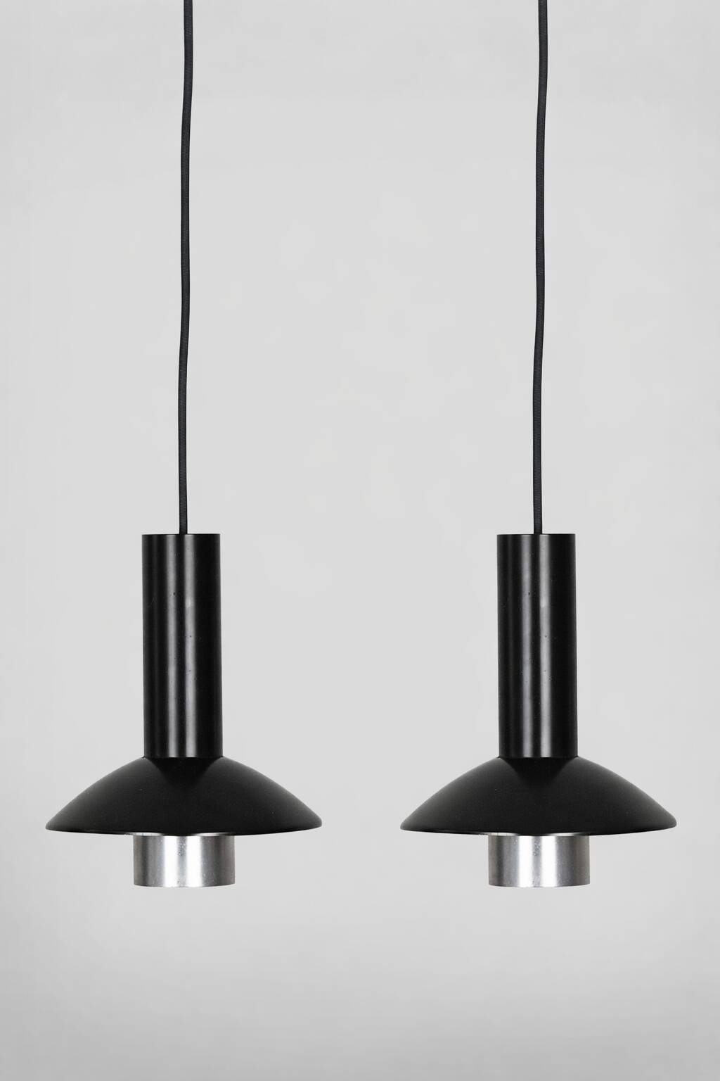 Pair of 2 Danish vintage pendant lamp Louise by Louis Poulsen, 1970s