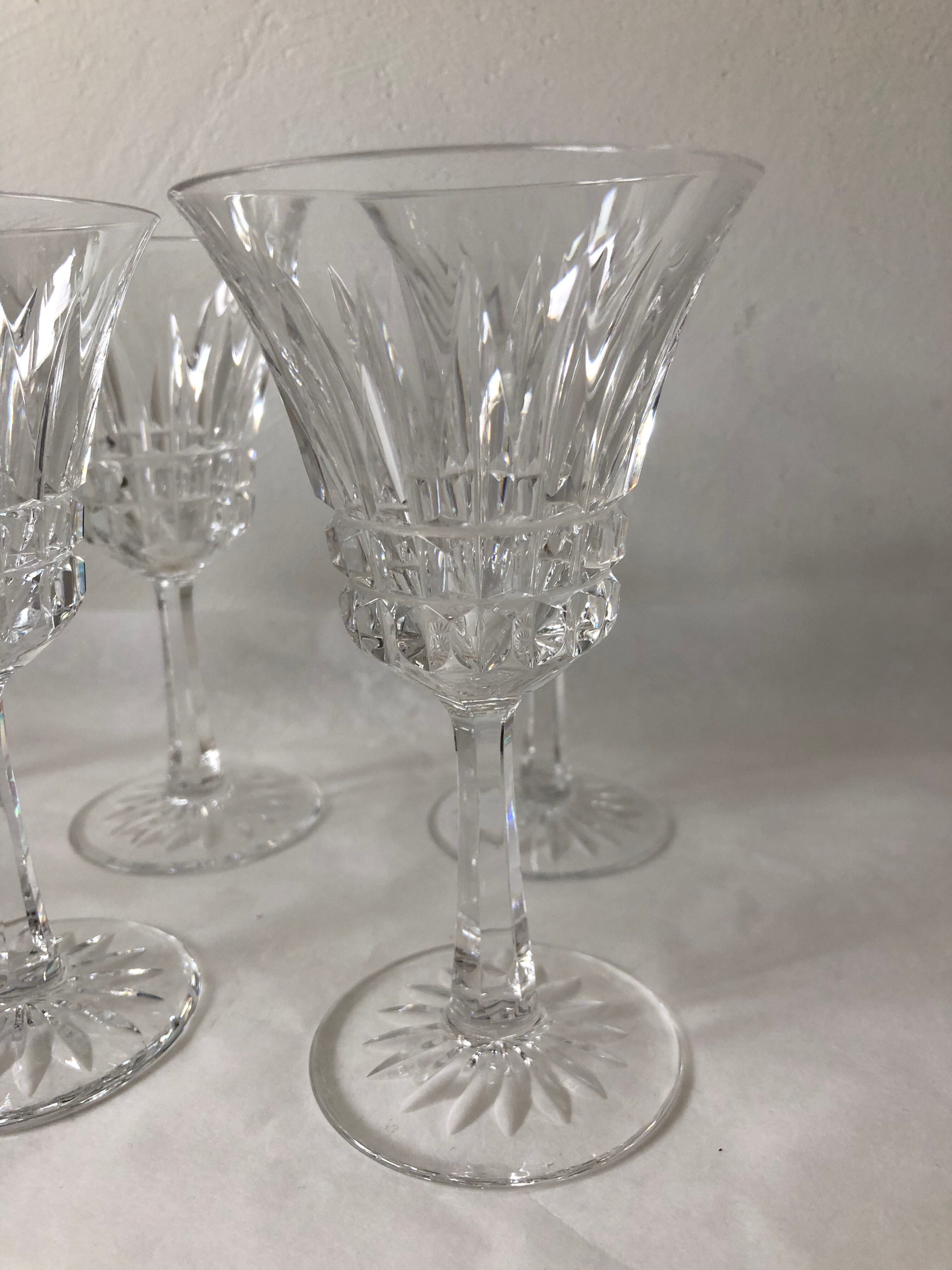 Suite of 6 former Baccarat crystal wine glasses