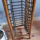 Column shelf range 24 CD metal and bamboo, 80s