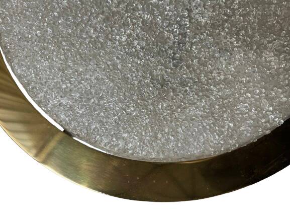 Metal and glass ceiling light