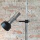 Vintage floor lamp silver-black, 1970