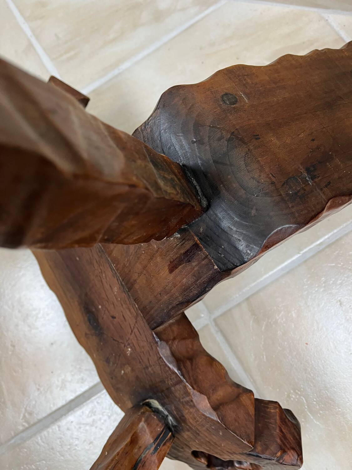 Brutalist tripod stool