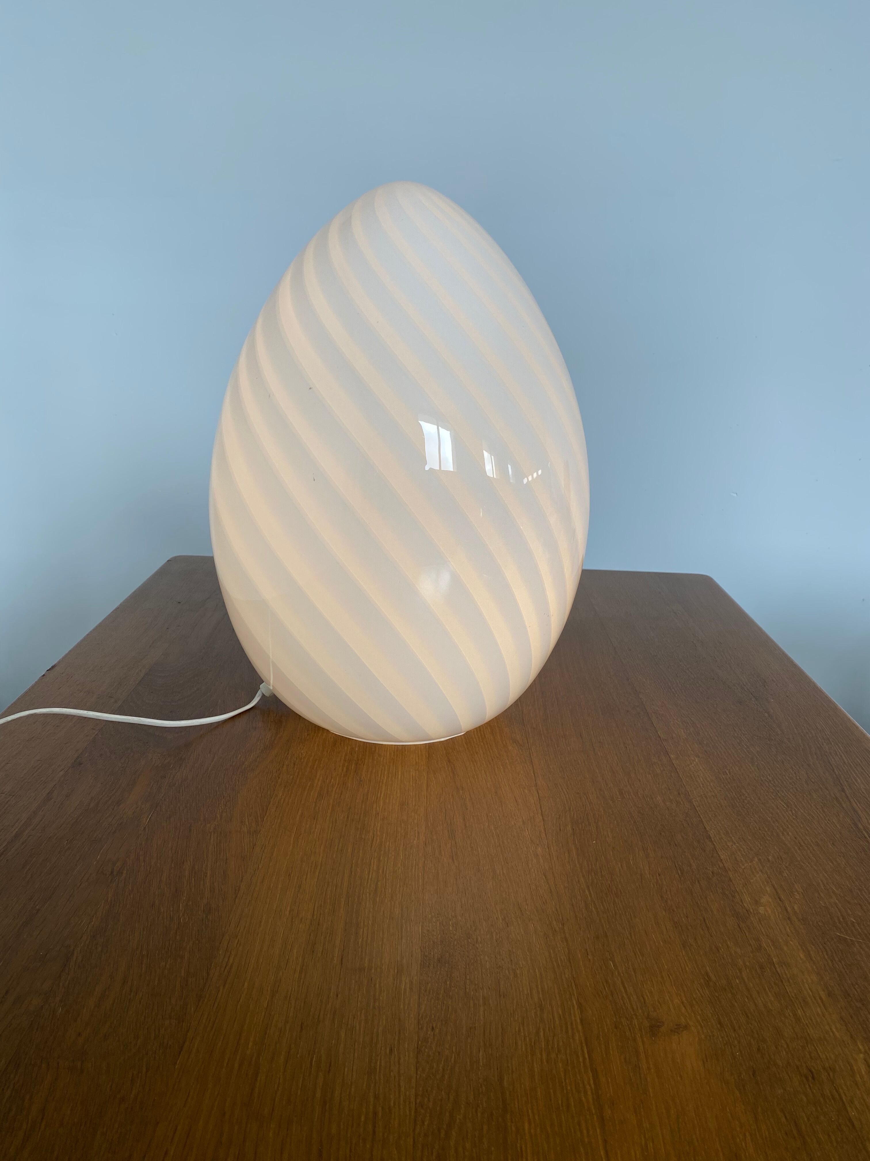 Old egg lamp glass murano vetri eggs vintage 1970