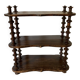 Old shelf in turned wood like reels