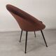 Fauteuil vintage velours marron
