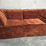Vintage Modular 2-Seater Sofa by Hans Hopfer for Roche Bobois, 1972