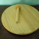 Solid Hevea wood cheese turntable, original box
