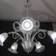 Amazing Art Decò Murano Glass Chandelier 5 Light, 1950