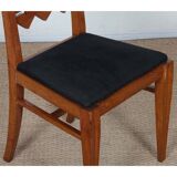 Solid oak chair, French craftsmanship from the 1950s.
