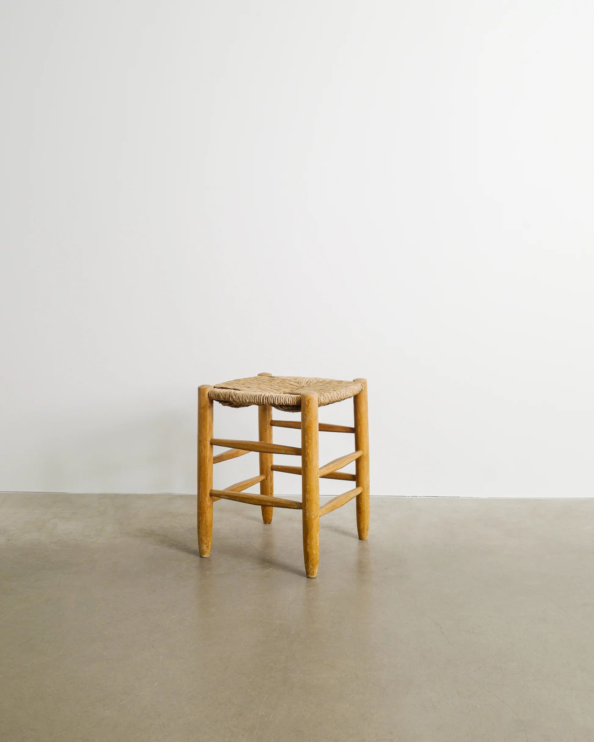 French Mid Century Wooden "N17" Stool by Charlotte Perriand, 1960s