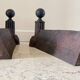 Pair of old vintage steel andirons